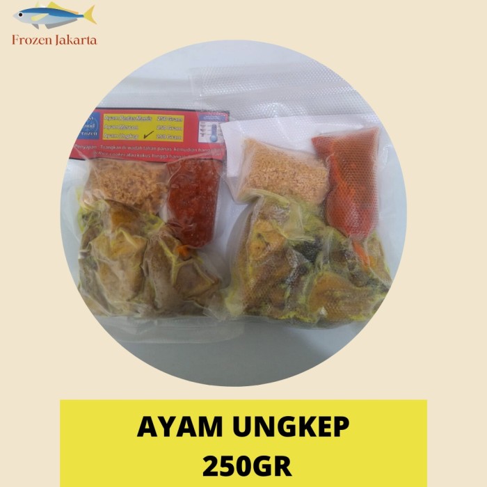 AYAM UNGKEP KUNING 250GR +KREMES AYAM+SAMBAL TERASI FROZEN JAKARTA