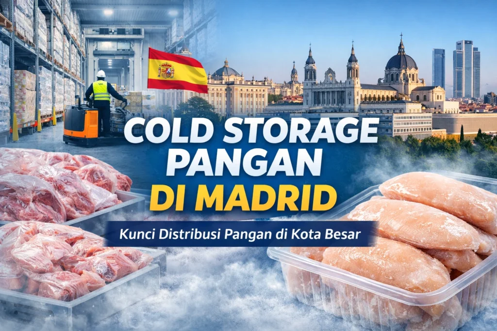 Cold storage pangan di Madrid untuk distribusi ayam dan daging frozen
