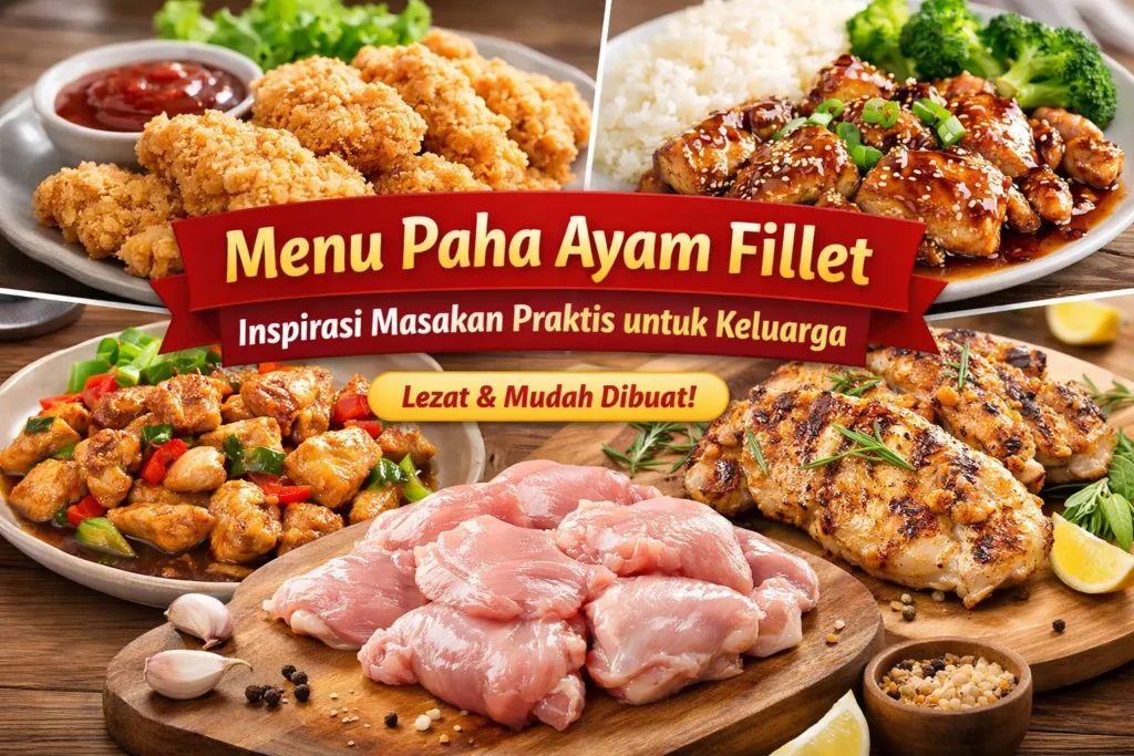hidangan ayam fillet lezat untuk makan bersama keluarga