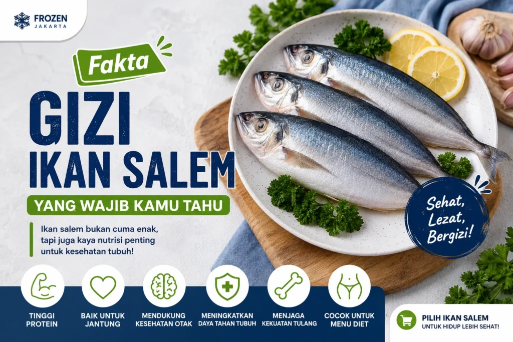 Potongan ikan salem segar kaya protein dan omega 3 untuk menu sehat keluarga